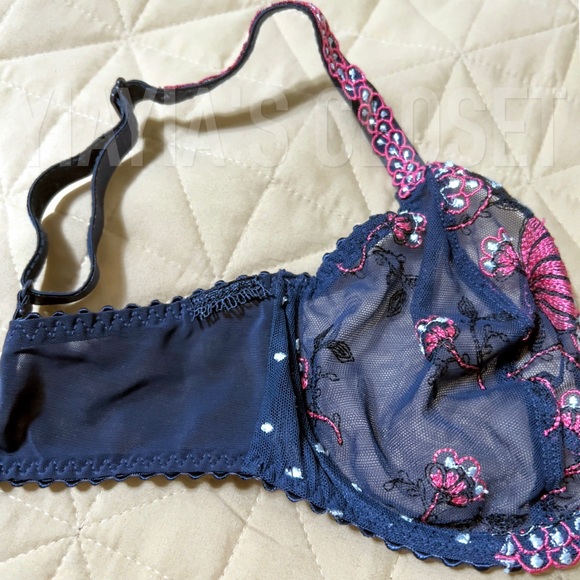 Prima Donna 30D Eden Luxury Balcony Vintage Bra 0162514 in Blue Paradise - Picture 11 of 16